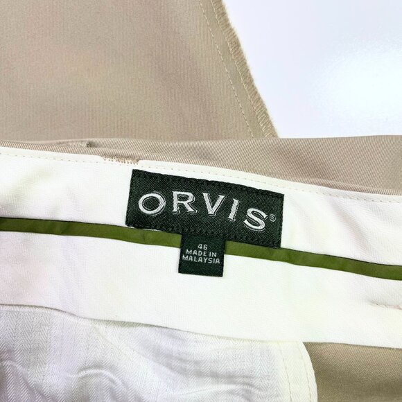 Orvis Men's Tan Dress Pants 45" Waist 30.5" Inseam - Picture 2 of 12